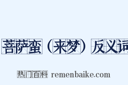 菩萨蛮（来梦）反义词是什么意思的图片